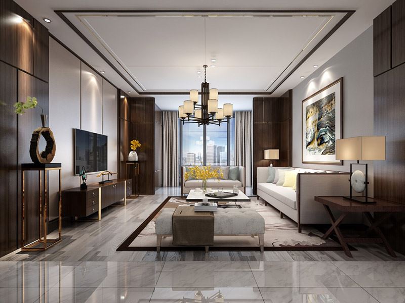 河源市匯景外灘8號(hào)現(xiàn)代簡(jiǎn)約風(fēng)格三居室裝修案例