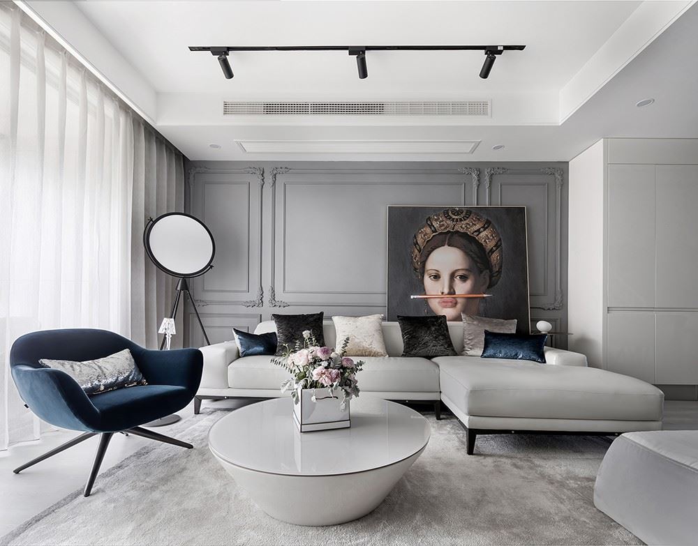 廣州市祈福名望天下輕奢風格三居室裝修案例