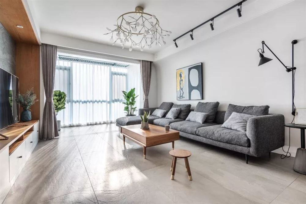 自貢市貢井區(qū)席草田居委會小區(qū)現代簡約風格四居室裝修案例