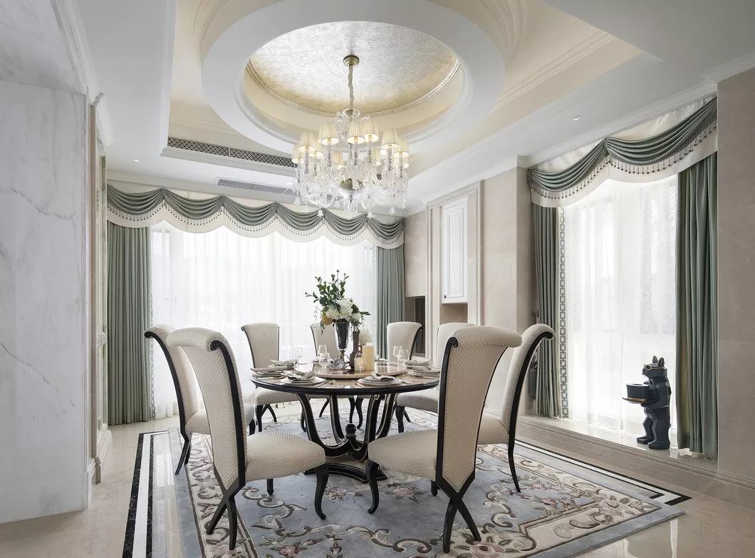 簡(jiǎn)歐風(fēng)格別墅裝修設(shè)計(jì)效果圖-天湖酈都別墅450平米-別墅餐廳裝修設(shè)計(jì) 簡(jiǎn)歐風(fēng)格別墅裝修設(shè)計(jì)效果圖-天湖酈都別墅450平米-別墅餐廳裝修設(shè)計(jì)