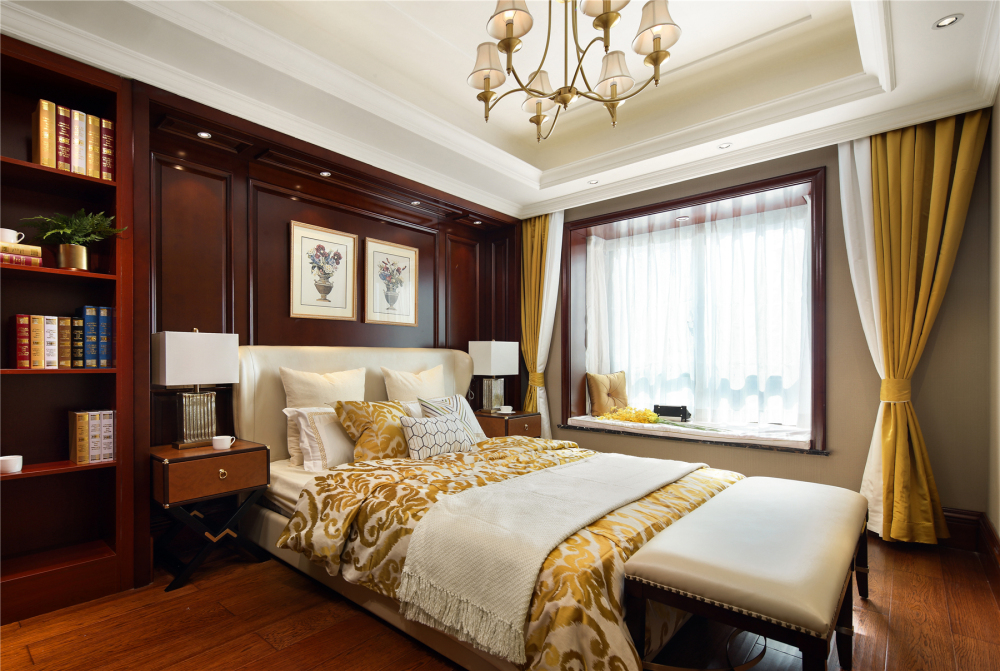 新古典風(fēng)格室內(nèi)家裝案例效果圖-次臥 新古典風(fēng)格室內(nèi)家裝案例效果圖-次臥