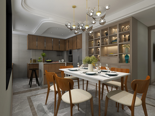 茂名市北岸北虎塘小區(qū)歐式風(fēng)格二居室裝修案例