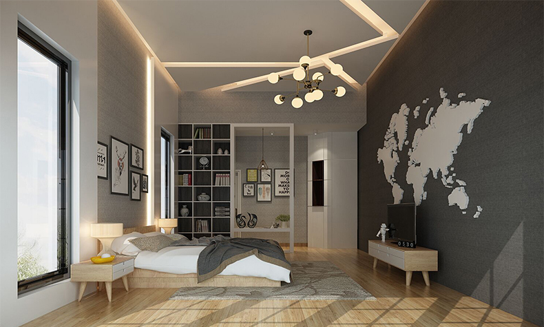 瀧景花園別墅355平米現(xiàn)代簡約風(fēng)格裝修案例-臥室 瀧景花園別墅355平米現(xiàn)代簡約風(fēng)格裝修案例-臥室