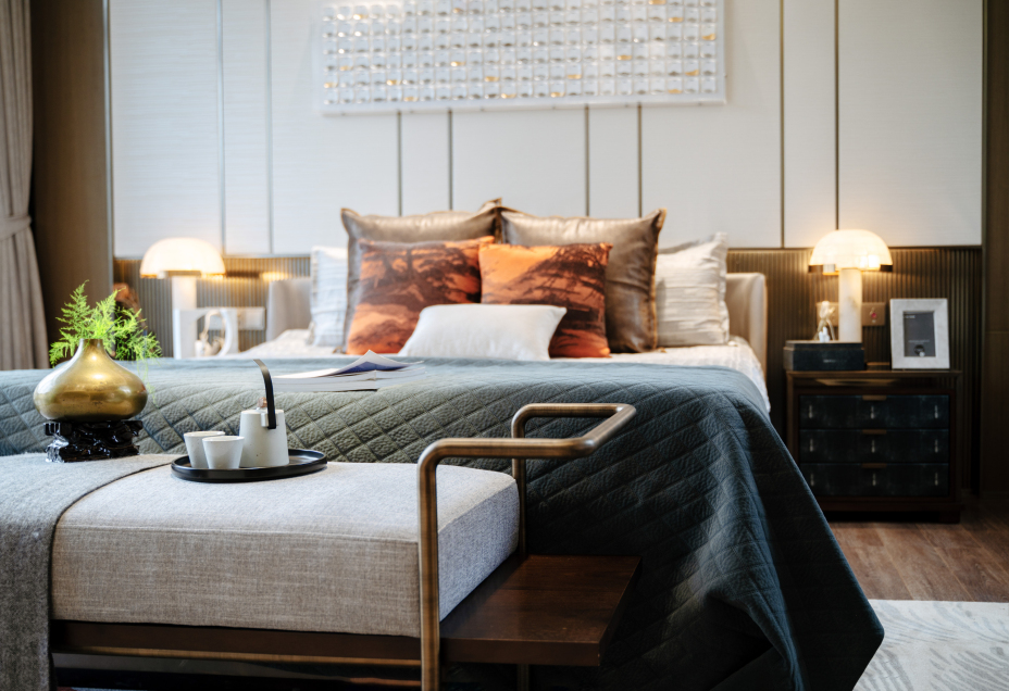 新中式風格室內家裝案例效果圖-臥室 新中式風格室內家裝案例效果圖-臥室