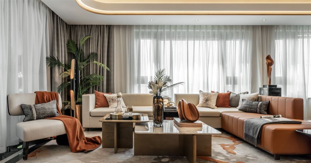 曲靖市世紀濤岸輕奢風格四居室裝修案例