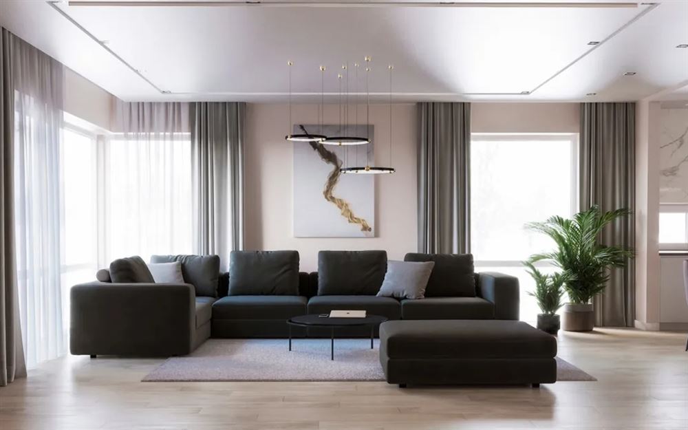 江門市鶴山十里方圓輕奢風(fēng)格三居室裝修案例