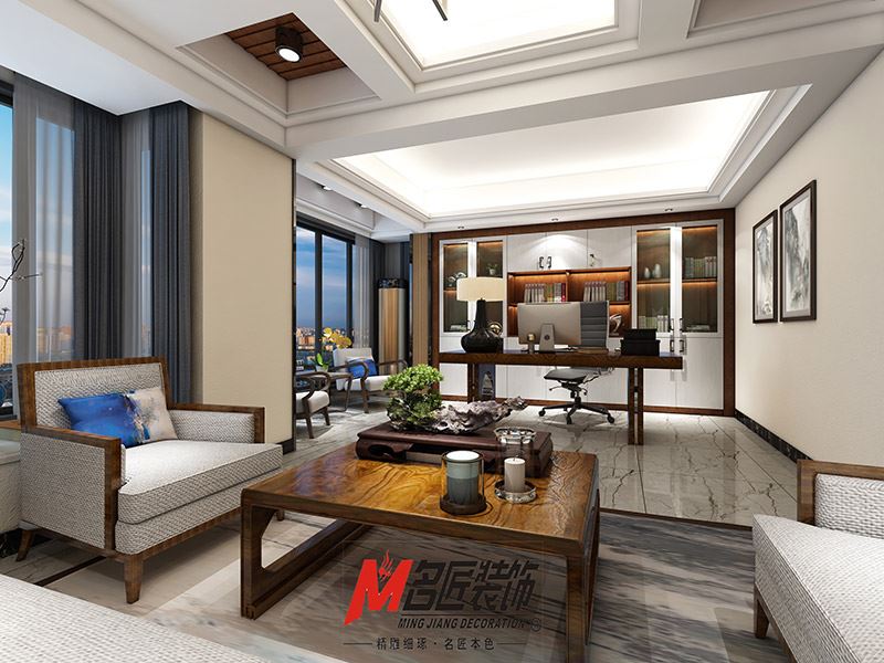 揭陽(yáng)市百美雅苑現(xiàn)代風(fēng)格辦公空間裝修案例