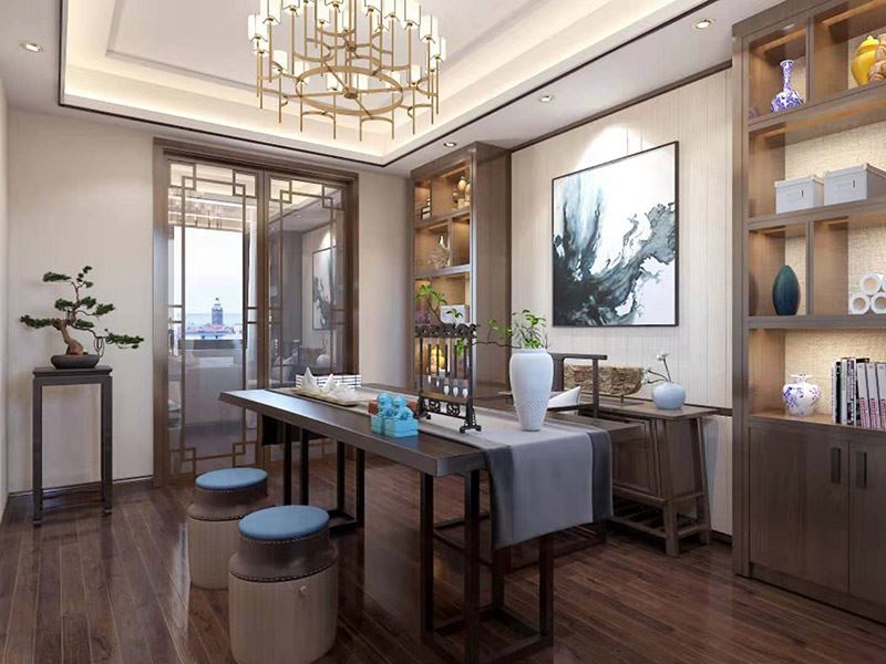 昭通市樂居小區(qū)新中式風(fēng)格別墅裝修案例