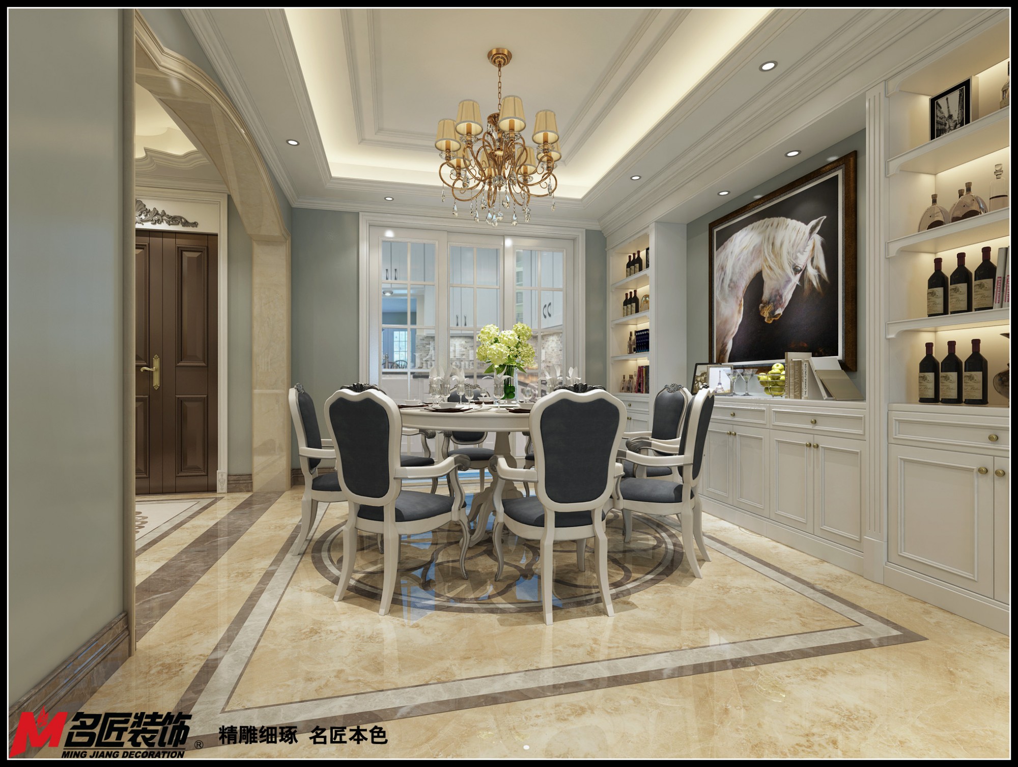 德陽(yáng)市豪庭歐式風(fēng)格別墅裝修案例