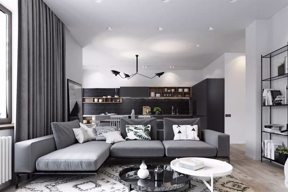 佛山市保利雲(yún)上現(xiàn)代簡約風(fēng)格復(fù)式裝修案例