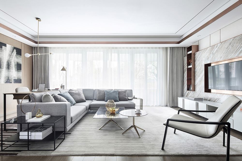 南寧市天昌東盟中央城輕奢風(fēng)格三居室裝修案例