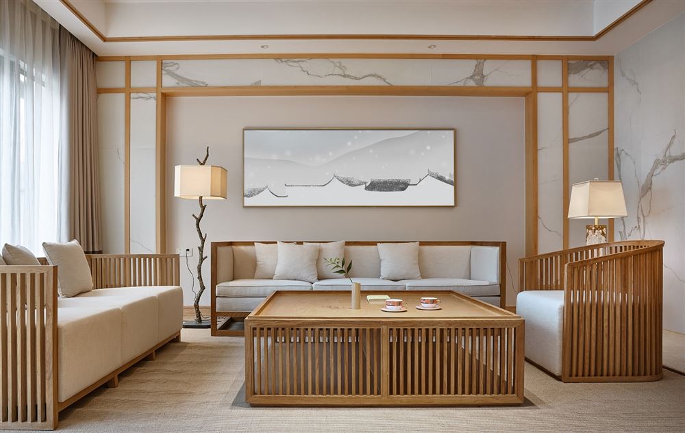 佛山市弘陽(yáng)德商昕悅府新中式風(fēng)格別墅裝修案例