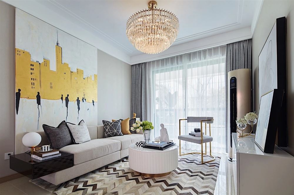 南寧市綠城春江明月現(xiàn)代風(fēng)格三居室裝修案例