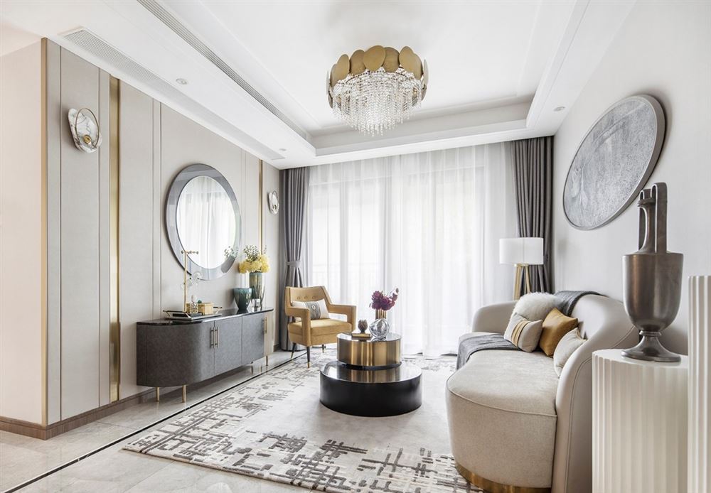 江門市碧華園輕奢風(fēng)格三居室裝修案例