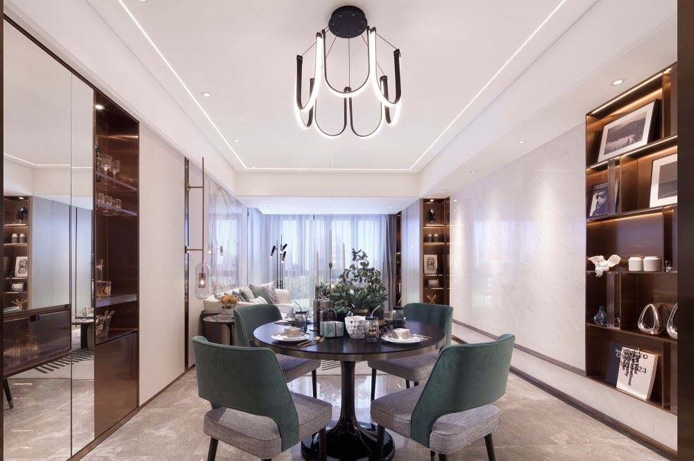 江門市幸福新村輕奢風(fēng)格四居室裝修案例