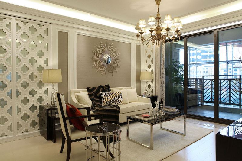 佛山市美的&middot;金地&middot;新明珠&middot;鳳翔灣壹號歐式風(fēng)格三居室裝修案例