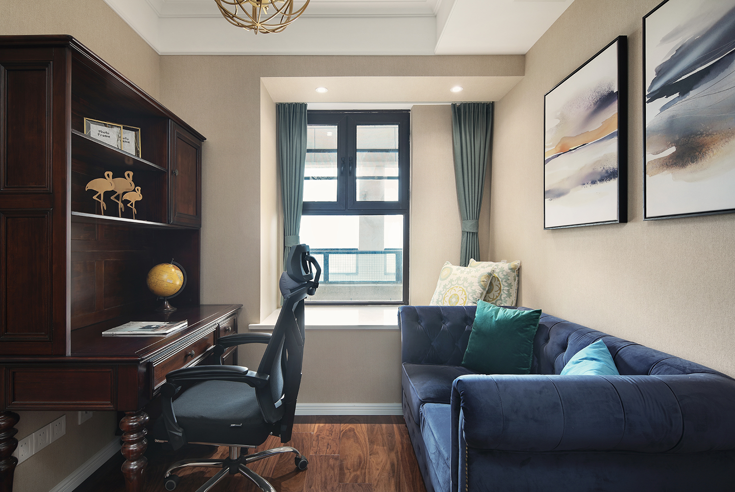 佛山裝修公司美式風(fēng)格室內(nèi)裝修效果圖-書房 佛山裝修公司美式風(fēng)格室內(nèi)裝修效果圖-書房