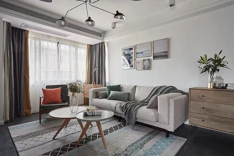 佛山市保利御江南北歐風(fēng)格三居室裝修案例