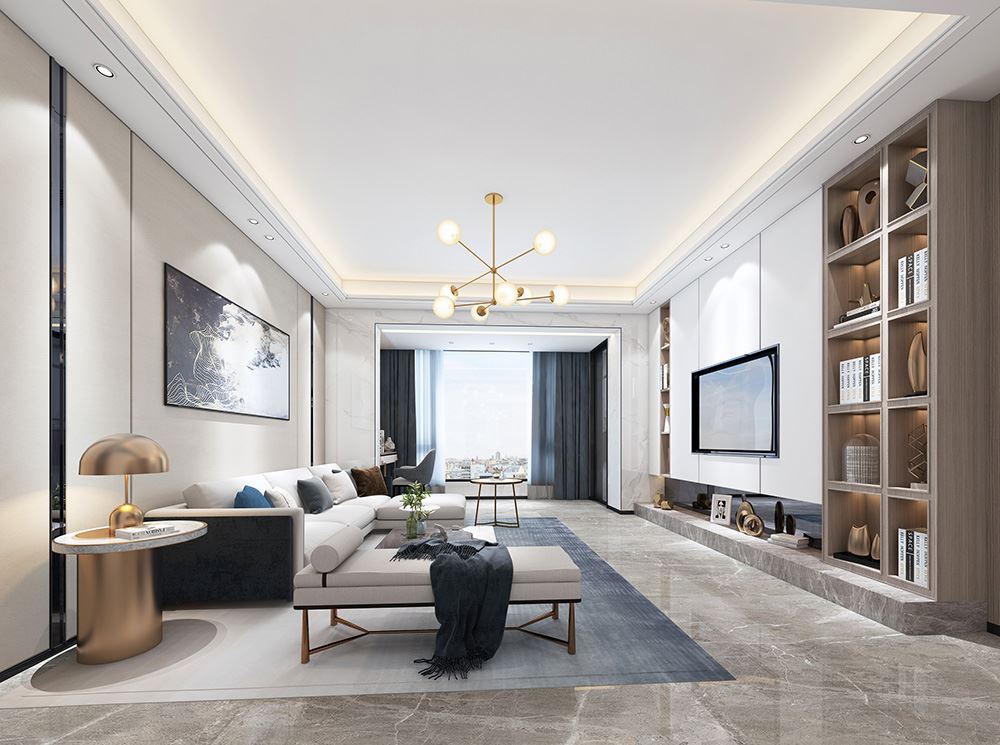 佛山市朝安金茂悅輕奢風(fēng)格四居室裝修案例