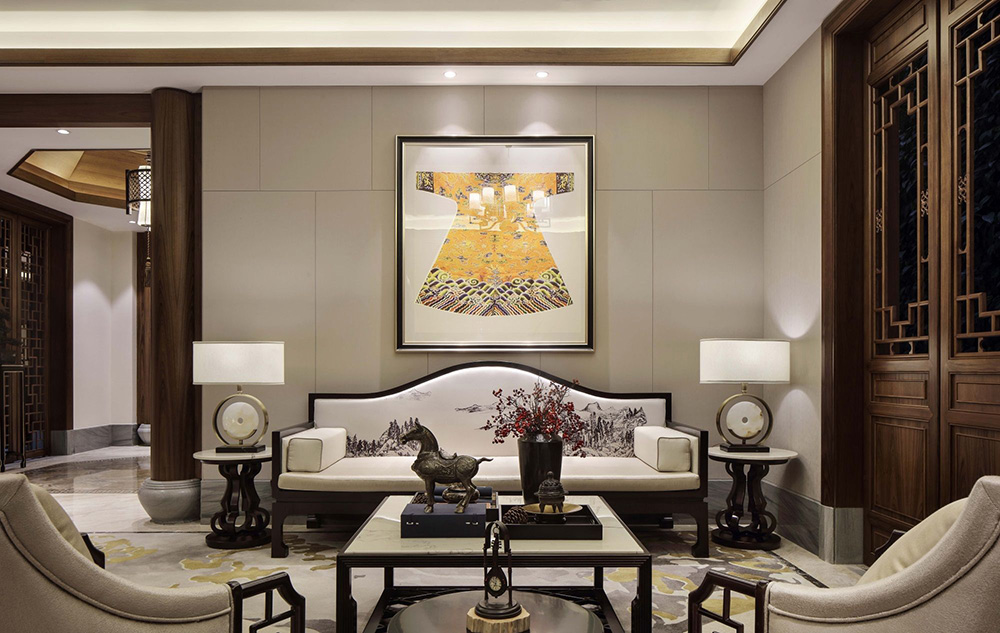 新古典風格別墅裝修設計效果圖-恒大山湖郡別墅450平米-別墅裝修設計會客室 新古典風格別墅裝修設計效果圖-恒大山湖郡別墅450平米-別墅裝修設計會客室