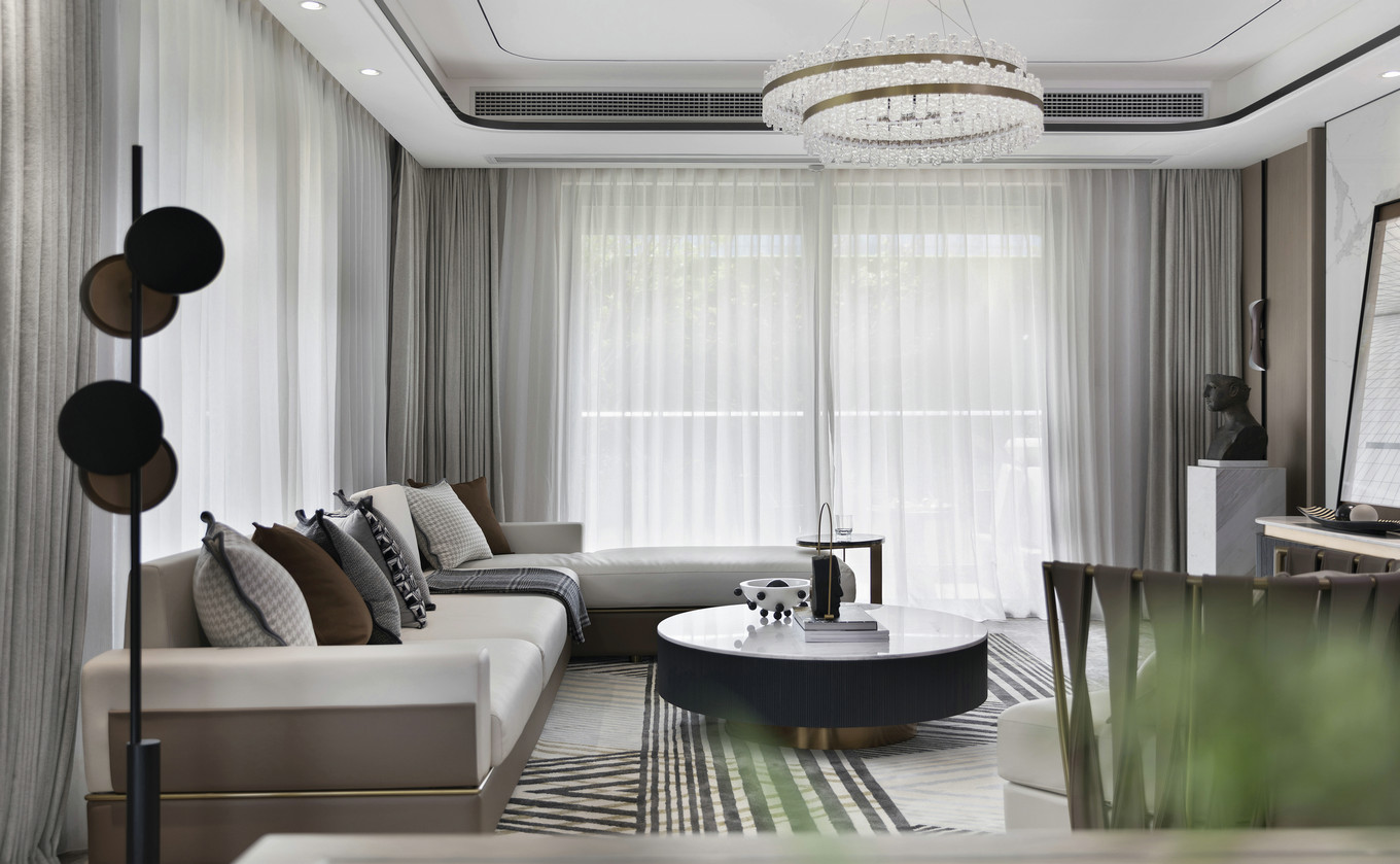 裝修案例現(xiàn)代輕奢風格室內(nèi)裝修效果圖-客廳 裝修案例現(xiàn)代輕奢風格室內(nèi)裝修效果圖-客廳