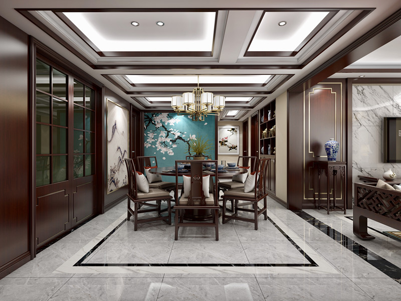 韶關(guān)市保利時光印象新中式風(fēng)格三居室裝修案例