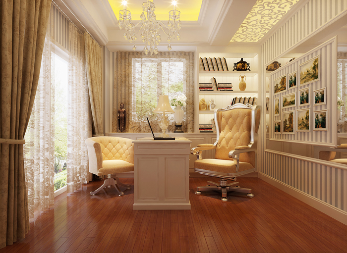 佛山裝修公司現(xiàn)代歐式風(fēng)格別墅裝修效果圖-書房 佛山裝修公司現(xiàn)代歐式風(fēng)格別墅裝修效果圖-書房