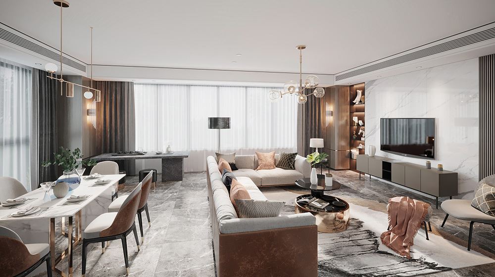 佛山市中建順控&middot;云熙悅城現(xiàn)代簡(jiǎn)約風(fēng)格三居室裝修案例