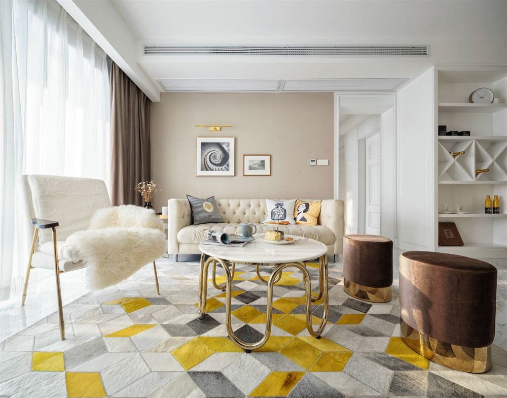 湛江市正基金科名苑美式風(fēng)格三居室裝修案例