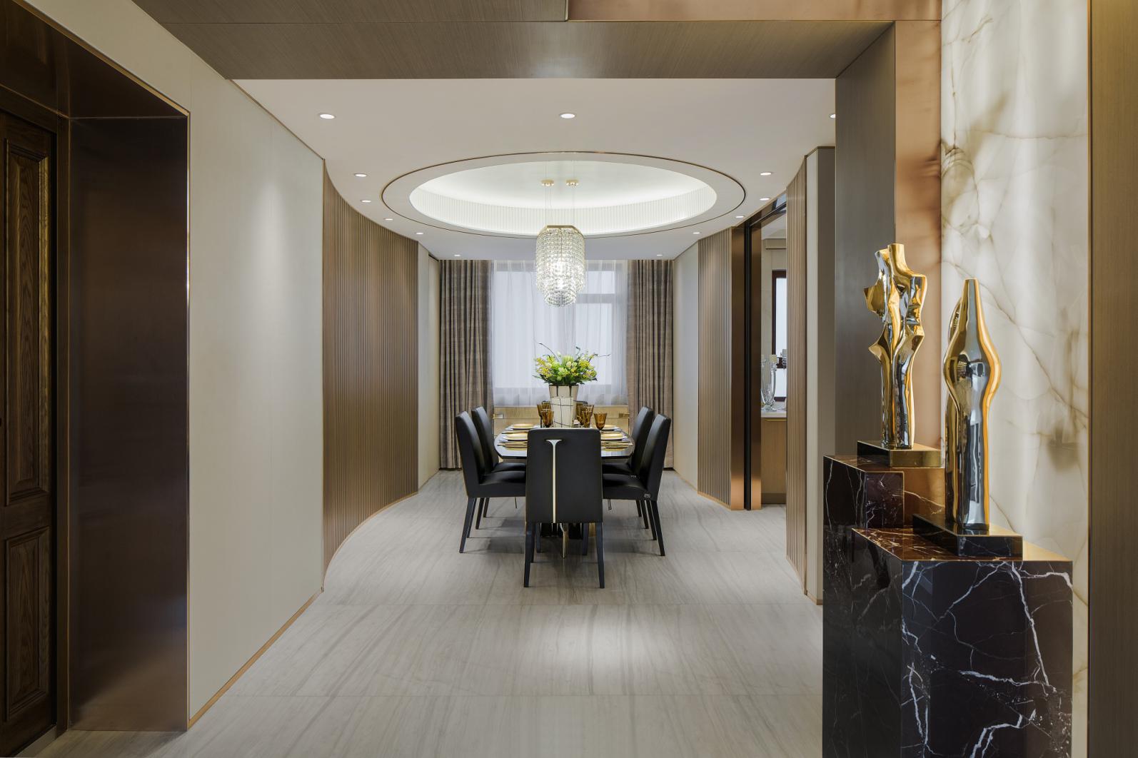 歐式輕奢風格室內(nèi)設計家裝案例-餐廳 歐式輕奢風格室內(nèi)設計家裝案例-餐廳