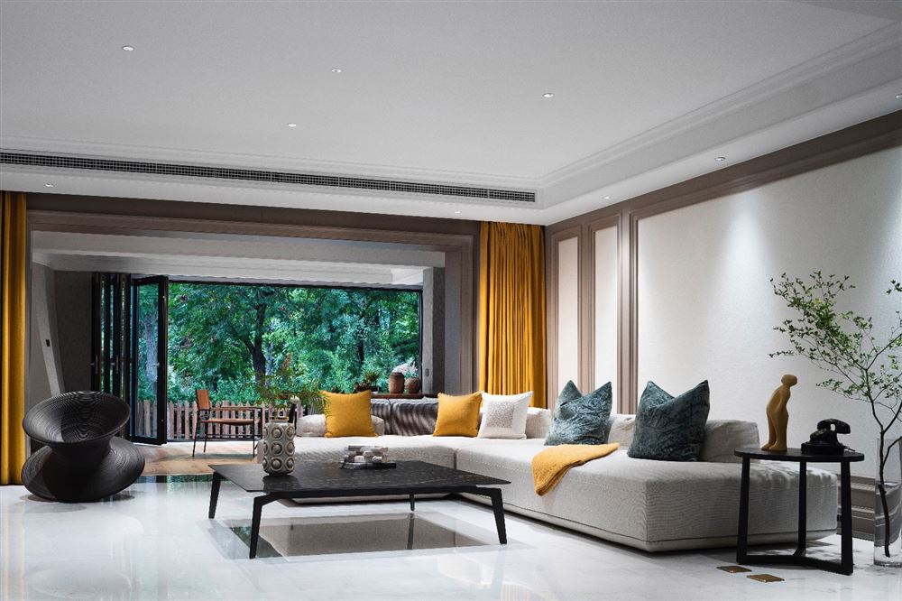 江門市御郡花園美式風格三居室裝修案例