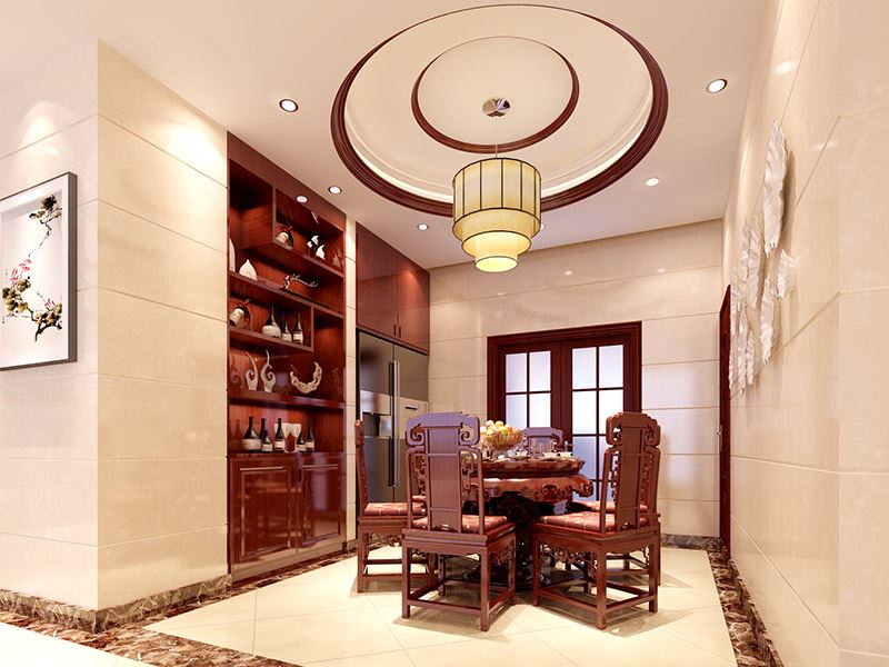 河源市東大錦繡花園新中式風(fēng)格三居室裝修案例