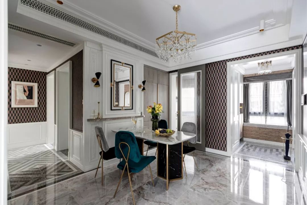 美式輕奢風(fēng)格家裝設(shè)計(jì)室內(nèi)裝修效果圖-餐廳 美式輕奢風(fēng)格家裝設(shè)計(jì)室內(nèi)裝修效果圖-餐廳