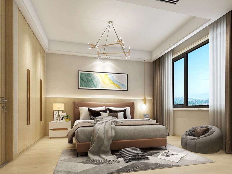 常州市桃園新村現(xiàn)代簡約風(fēng)格三居室裝修案例