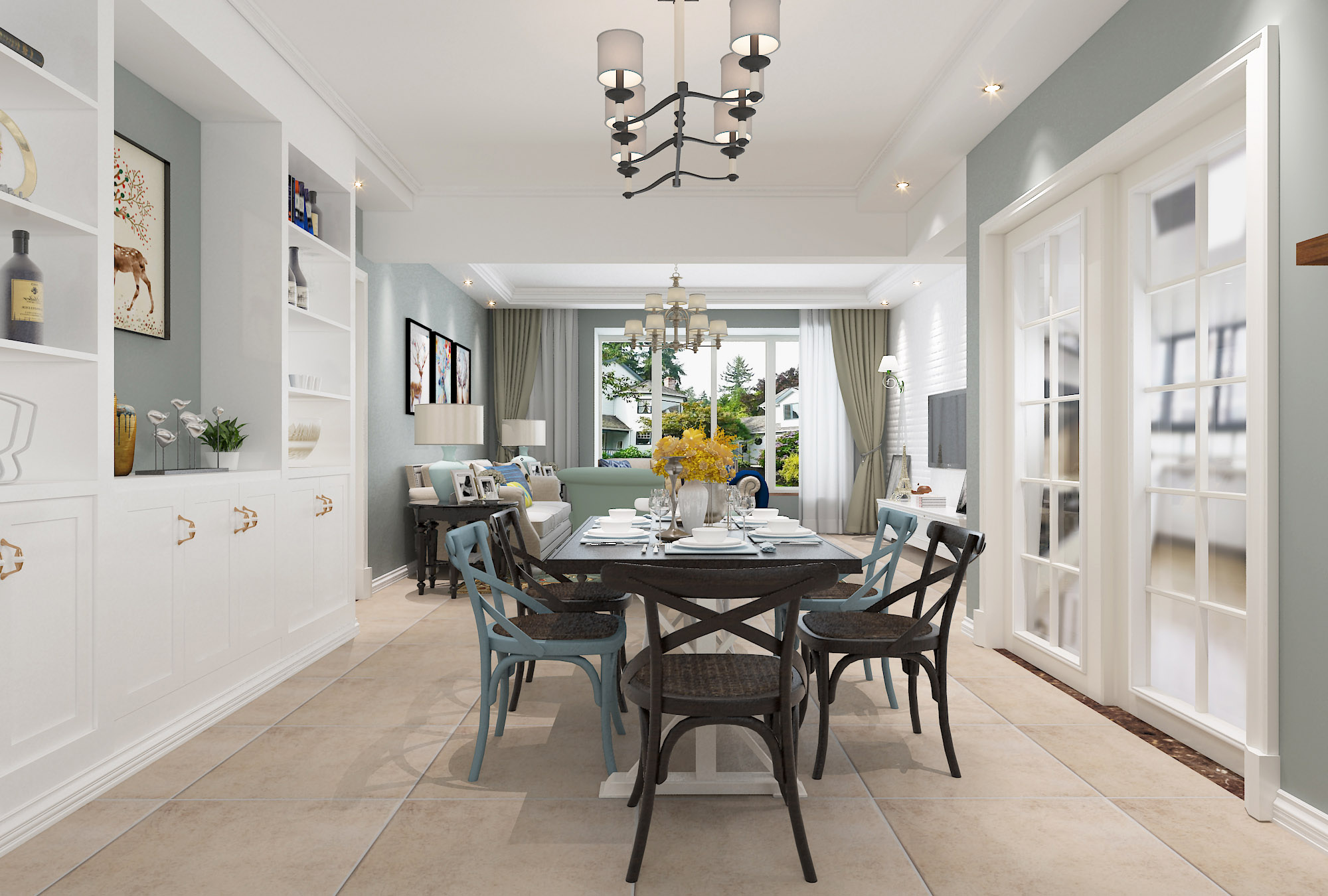 現(xiàn)代美式風(fēng)格室內(nèi)設(shè)計(jì)家裝案例-餐廳 現(xiàn)代美式風(fēng)格室內(nèi)設(shè)計(jì)家裝案例-餐廳