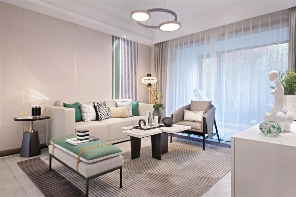 江門市保利大都會(huì)新中式風(fēng)格三居室裝修案例