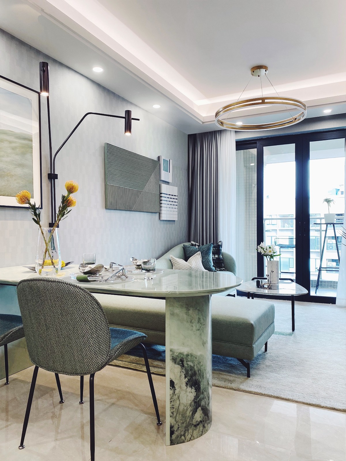 現(xiàn)代輕奢風格室內設計家裝案例-客餐廳 現(xiàn)代輕奢風格室內設計家裝案例-客餐廳