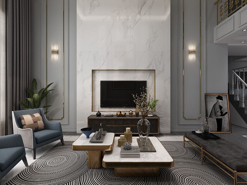 連云港市贛榆區(qū)青口鎮(zhèn)經(jīng)緯花園輕奢風(fēng)格復(fù)式裝修案例