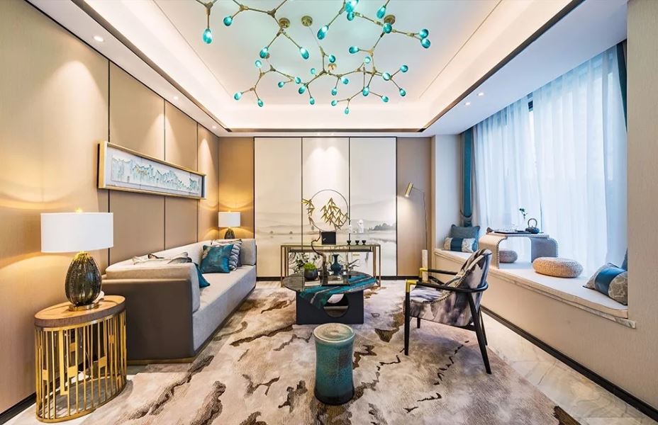 江門市恒大御景半島新中式風(fēng)格別墅裝修案例