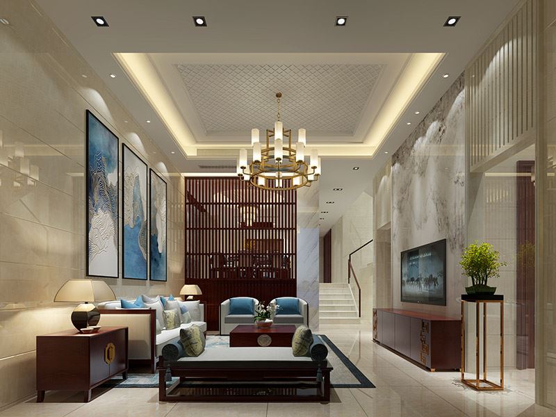 泰州市濱江新寓現(xiàn)代簡(jiǎn)約風(fēng)格別墅裝修案例