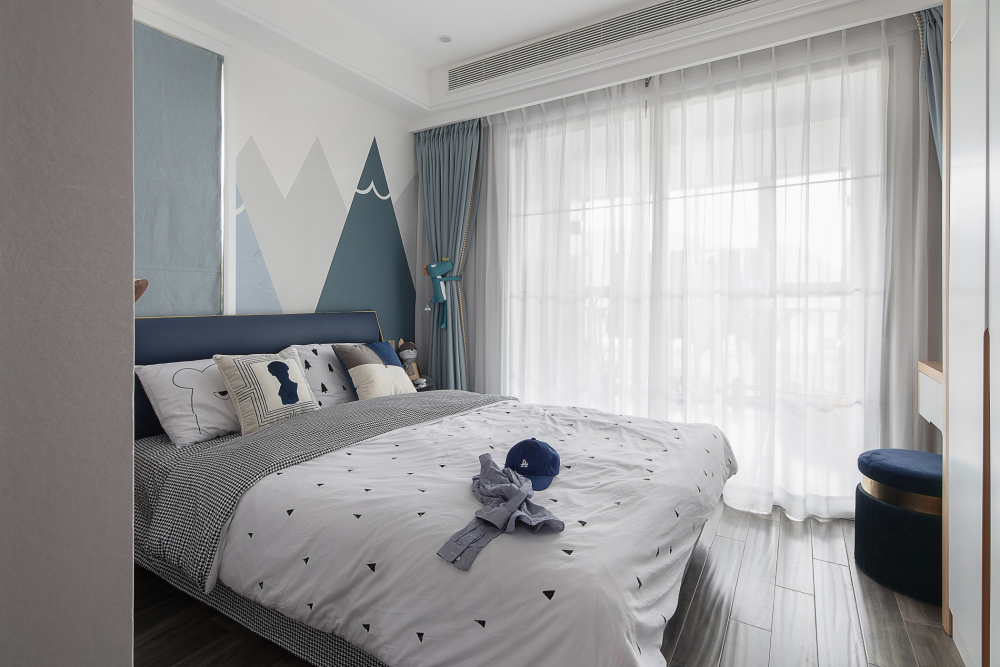 北歐莫蘭迪風(fēng)格室內(nèi)設(shè)計(jì)家裝案例-次臥 北歐莫蘭迪風(fēng)格室內(nèi)設(shè)計(jì)家裝案例-次臥