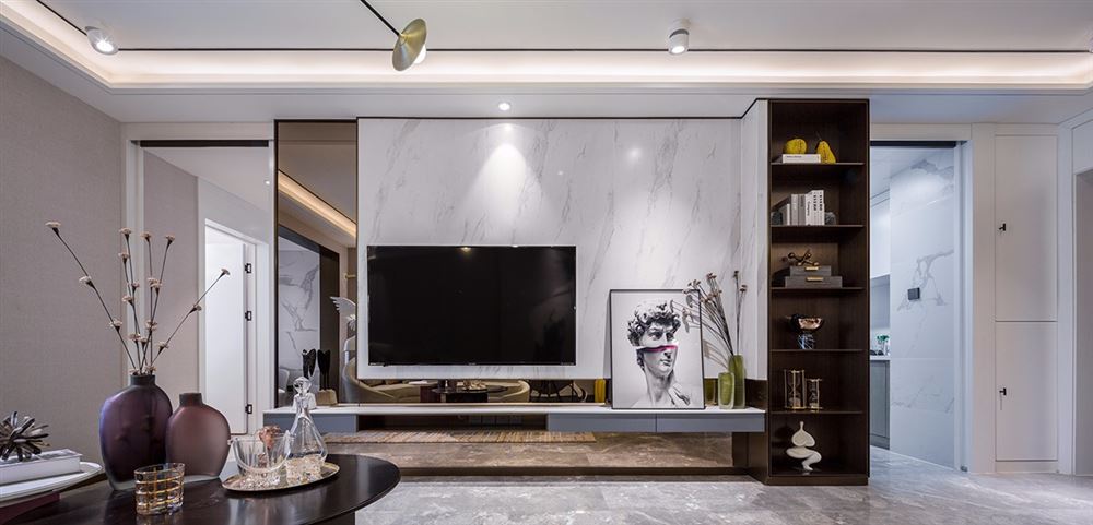 江門市鶴山堅(jiān)美園輕奢風(fēng)格三居室裝修案例