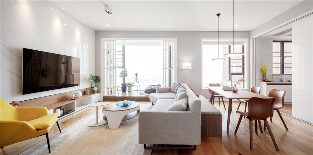 江門市江灣一品北歐風(fēng)格三居室裝修案例