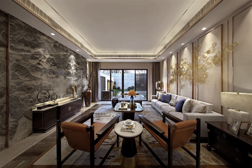 佛山市保利雲(yún)上新中式風(fēng)格四居室裝修案例