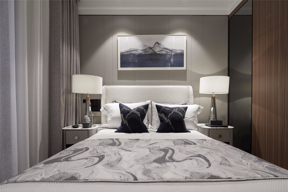 北歐輕奢風格室內(nèi)設計家裝案例-臥室