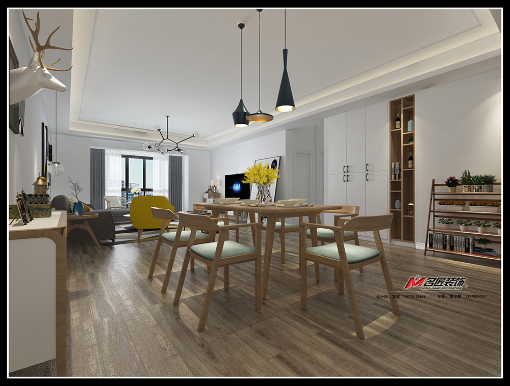 保利壹號公館大平層180平米北歐風(fēng)格裝修案例-餐廳 保利壹號公館大平層180平米北歐風(fēng)格裝修案例-餐廳