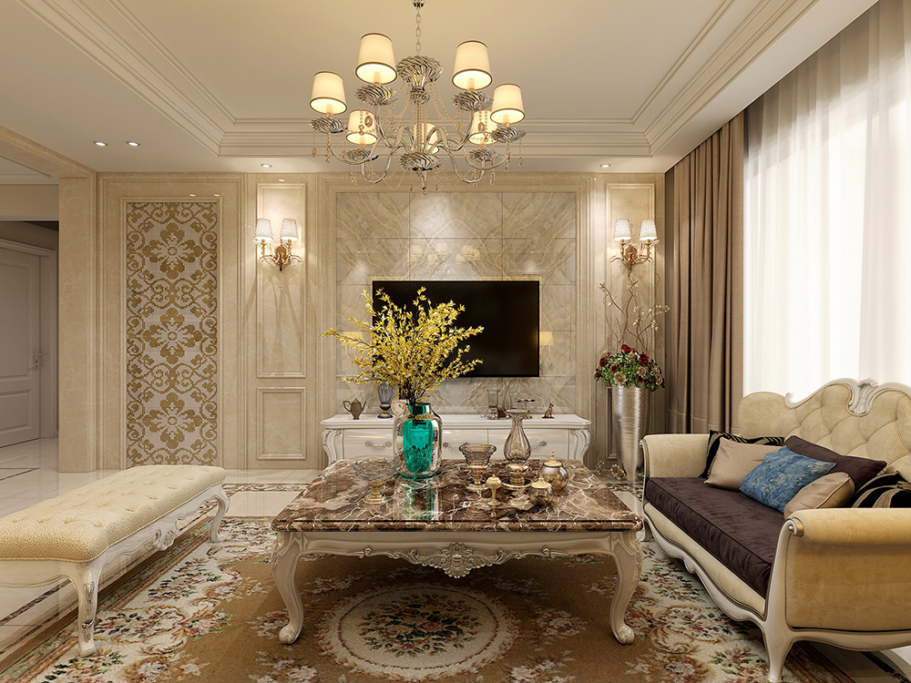 裝修公司簡歐風(fēng)格室內(nèi)裝修效果圖-客廳 裝修公司簡歐風(fēng)格室內(nèi)裝修效果圖-客廳