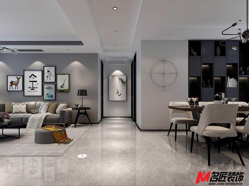 臺州市八一賓館邊現(xiàn)代簡約風(fēng)格三居室裝修案例