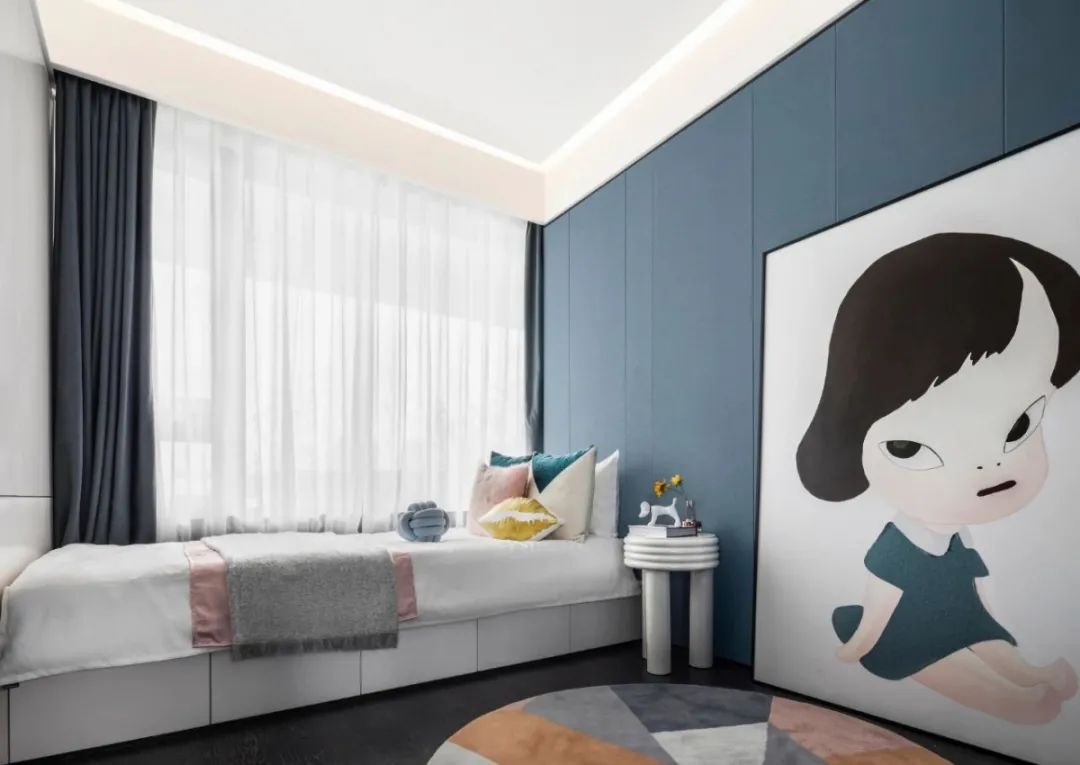 現(xiàn)代輕奢風(fēng)格室內(nèi)設(shè)計家裝案例-次臥 現(xiàn)代輕奢風(fēng)格室內(nèi)設(shè)計家裝案例-次臥