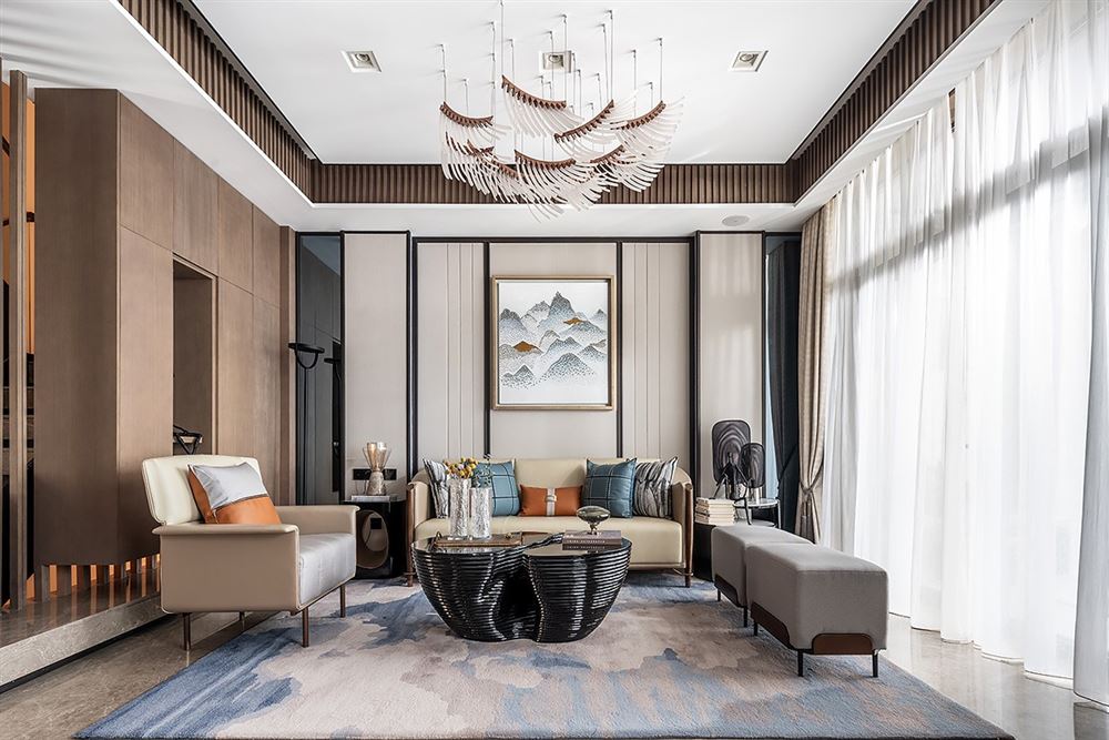 江門市碧桂園&middot;天麓湖新中式風格別墅裝修案例